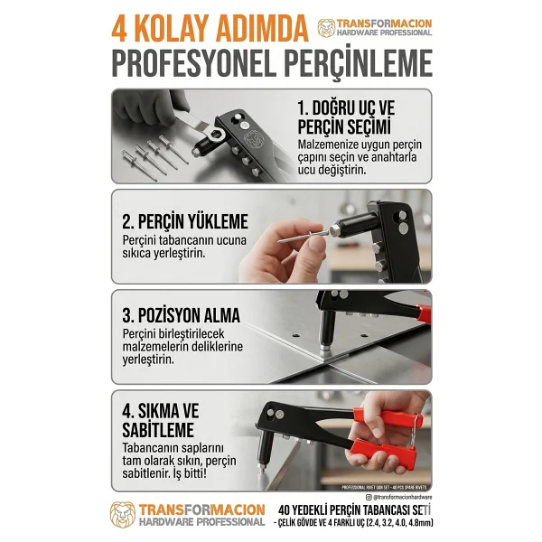 Modacar 425303 Perçin Tabancası - Görsel 3