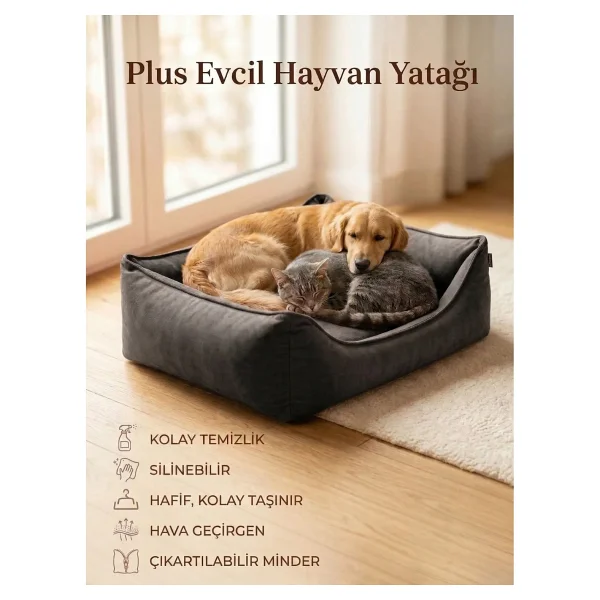 Patiderm Plus Silinebilir Kedi & Köpek Diş Tırnak Geçirmez Yatak - Kırmızı - Görsel 9