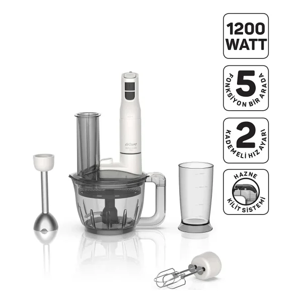 Arzum Ar1187 Soprano Max Neo Beyaz 1200 W Blender Seti - Görsel 2