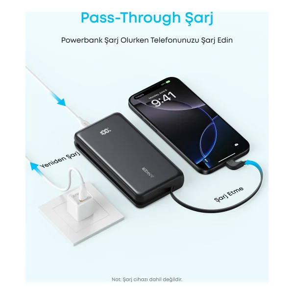Anker Zolo A110e 20000 mAh Hızlı Şarj Powerbank - Görsel 6