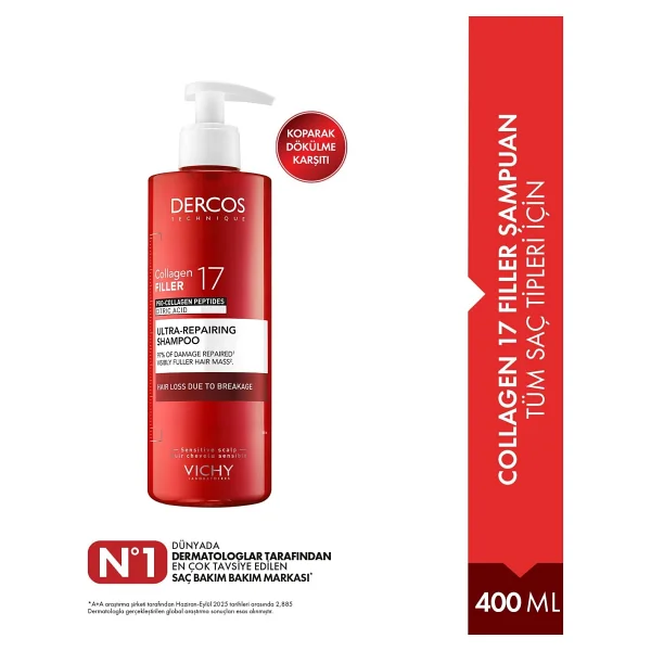 Vichy Dercos Collagen 17 Filler 400 Ml Şampuan - Görsel 5