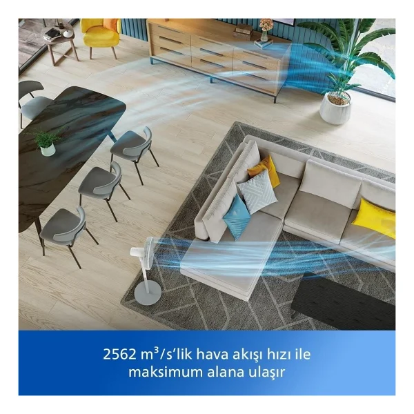 Philips Phılıps Silentwings Teknolojisi İle Güçlü Ve Süper Sessiz Ayaklı Vantilatör. 19 Db. 2'si 1 Arada Masa Ve Ayaklı Vantilatör - Görsel 3