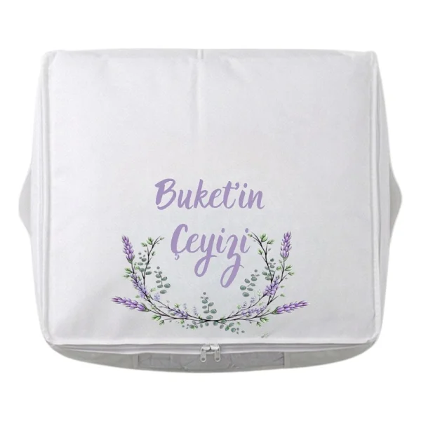 Egg Baby Gelin Ismi Yazılı Büyük Boy Çeyiz Hurcu Isme Özel Çeyizlik Bohça Hurcu Pencereli 70x50x25 cm - 50 x 25 cm - Görsel 3