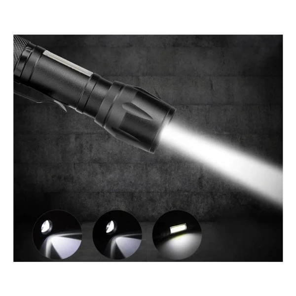Cata Ct-8024 10w El Feneri Ayarlanabilir Odak Ve 3 LED Işık Modu İle Yüksek Performans - Beyaz - Görsel 2