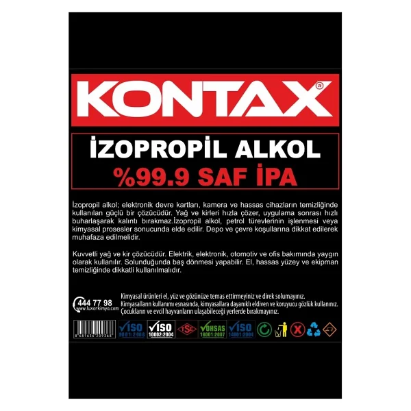 Kontax Saf İpa %99,9 İzopropil Alkol 500 Ml - Görsel 3