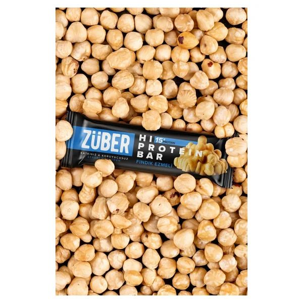 Züber Fındık Ezmeli 45 Gr 12'li Yüksek Protein Bar - Görsel 6