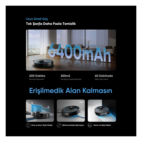 Şımart Katya Ü Çöp İstasyonlu Akıllı Robot Süpürge - Görsel 10