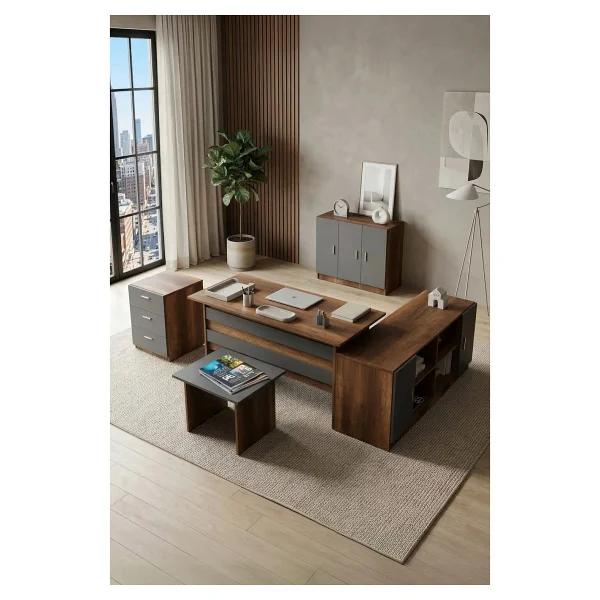 Yurudesign Vario Abcef Ofis Büro Masa Takımı 3 Renk - Beyaz - Görsel 3