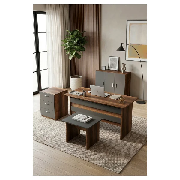 Yurudesign Vario Abce Ofis Büro Masa Takımı 3 Renk - Beyaz - Görsel 8