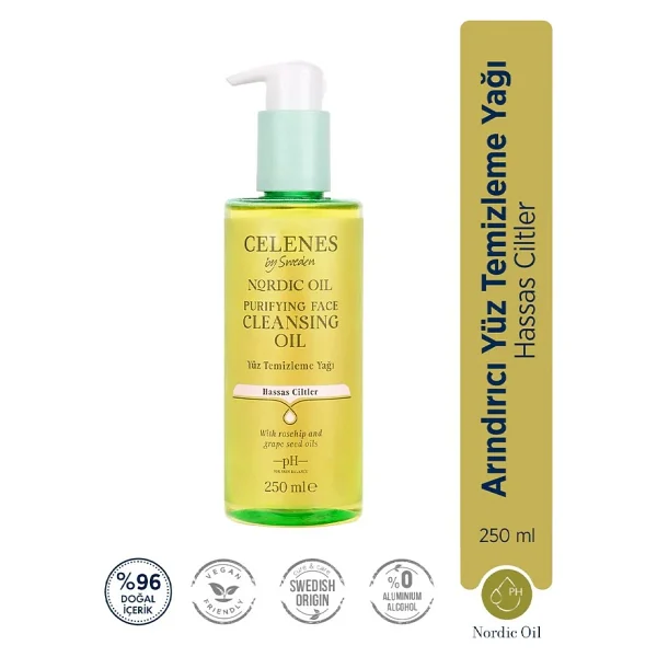 Celenes Nordic Oil Arındırıcı Hassas Ciltler İçin 250 Ml Yüz Temizleme Yağı - Görsel 7
