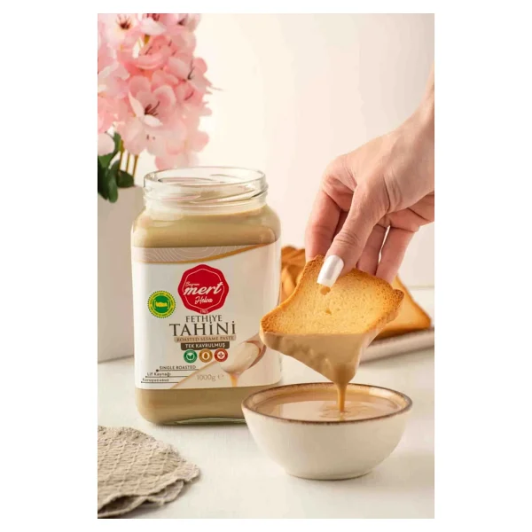 Mert Helva Bayram Mert Tek Kavrulmuş Fethiye Tahini 1000 Gr Ve Yerli Susam İle Üretilmiştir - 1 Kg - Görsel 4