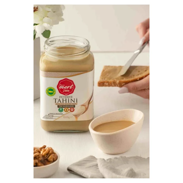 Mert Helva Bayram Mert Tek Kavrulmuş Fethiye Tahini 1000 Gr Ve Yerli Susam İle Üretilmiştir - 1 Kg - Görsel 6