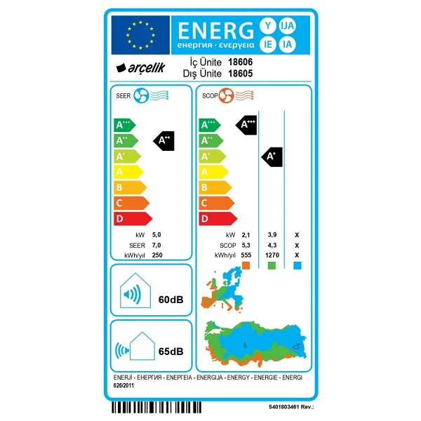 Arçelik 18605 Neo Inverter A++ 18000 Btu Duvar Tipi Klima - Görsel 9