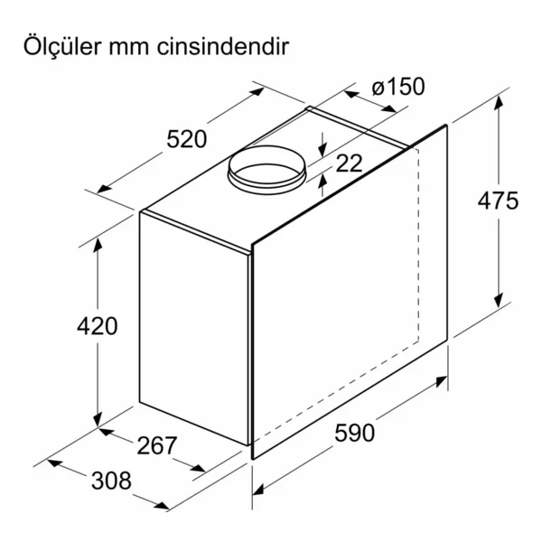 Bosch Dwf67ak20t Beyaz Duvar Tipi Davlumbaz - Görsel 10
