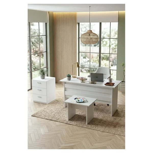 Yurudesign Vario Abc Ofis Büro Masa Takımı 3 Renk - Beyaz - Görsel 5