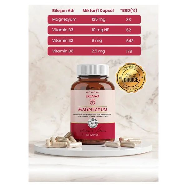 Erbatab Magnezyum 60 Kapsül - Görsel 2