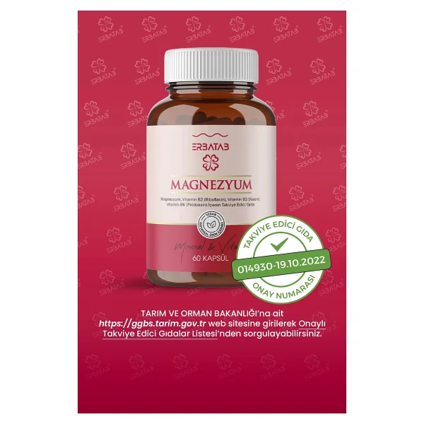 Erbatab Magnezyum 60 Kapsül - Görsel 7