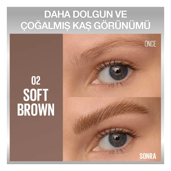 Maybelline New York Brow Insert Çift Uçlu Soft Brown Kaş Kalemi - Görsel 2