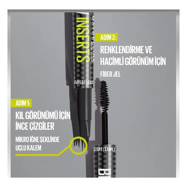 Maybelline New York Brow Insert Çift Uçlu Soft Brown Kaş Kalemi - Görsel 9