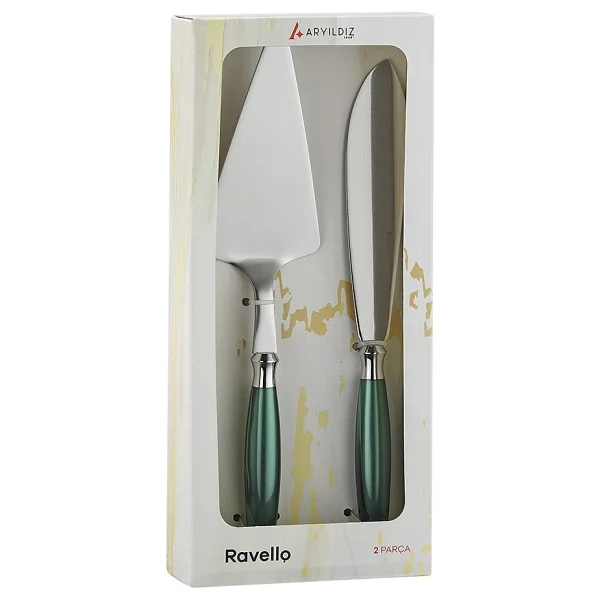 Aryıldız Ravello Yeşil 2 Parça Kek Servis Seti - Görsel 6