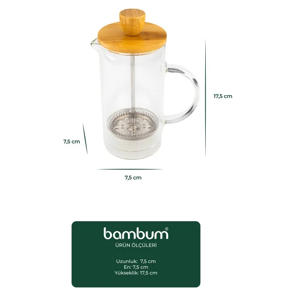 Bambum Azir 350 Ml French Press - Görsel 4