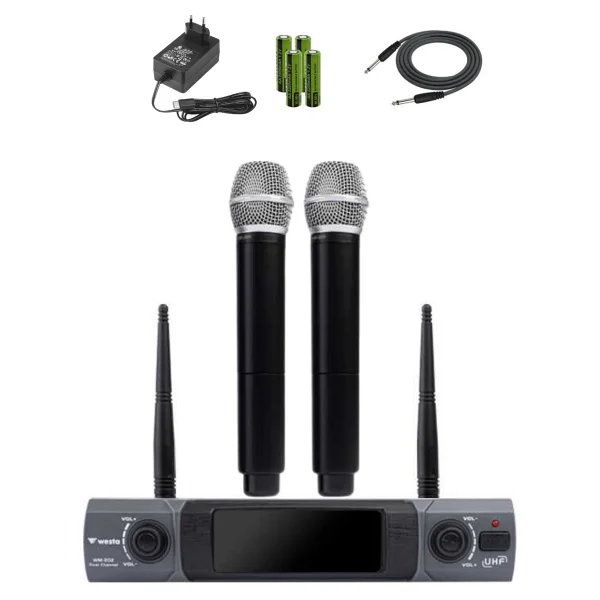 Westa Wm-202h 2'li Kablosuz El Mikrofonu Seti - Görsel 6