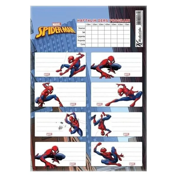 Keskin Color Okul Etiketi Spider Man Ders Proğramlı 3 Lü - Görsel 4