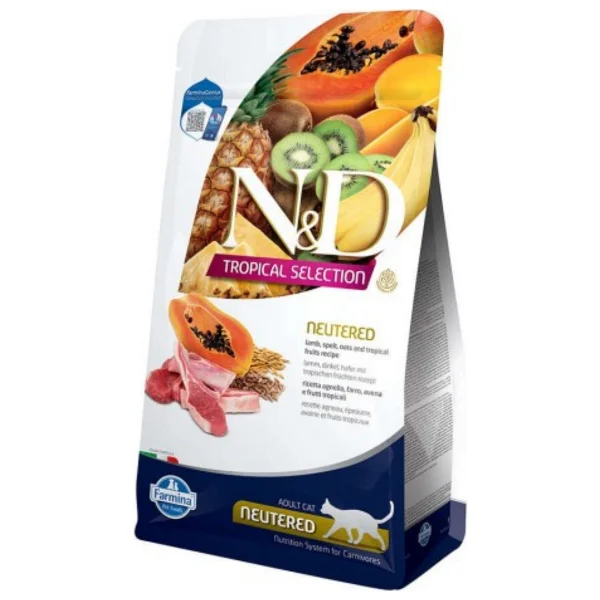 N&D Tropical Selection Kuzu Etli 5 Kg Kısırlaştırılmış Yetişkin Kedi Maması - Görsel 5