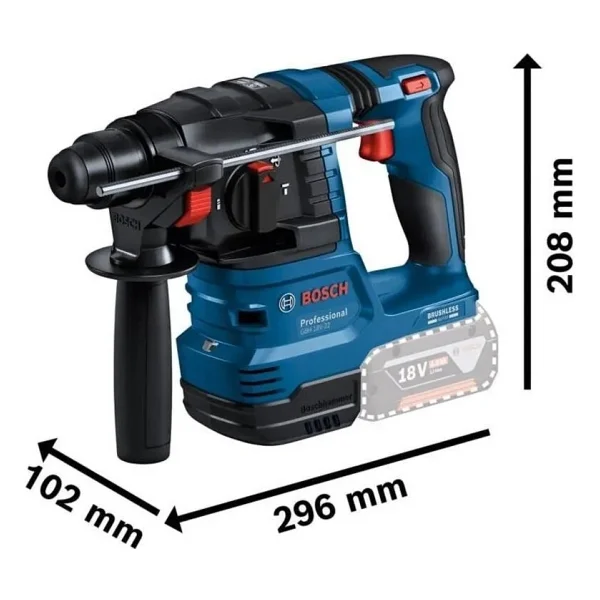 Bosch Gsr+Gws+Gbh+3x4.0ah+Gal 18v-40 Karma Set - Görsel 3