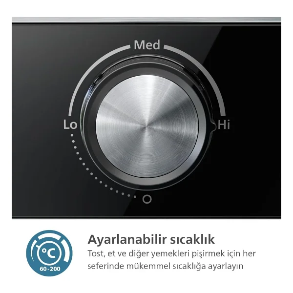 Philips 5000 Serisi, 2200 W, Çıkarılabilir Plaka, Izgara Için Tam Açılır 180 Derece Açılır Izgara, Isı Ayarlı Tost Makinesi + Onerous Tartı - Görsel 5