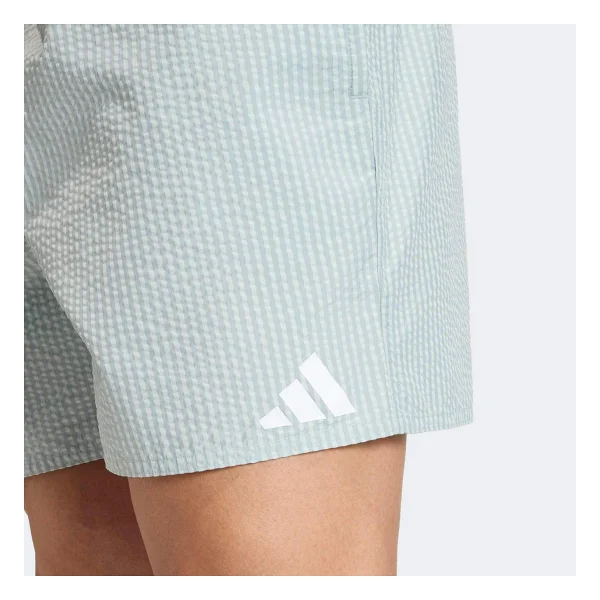 Adidas Seersucker Striped 5-Inch Jz0590 Yeşil Erkek Deniz Şortu - Görsel 5