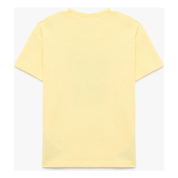 Koton Tişört Kısa Kollu Bisiklet Yaka Baskılı Pamuklu - 24 - 36 Ay - Sarı - Görsel 2