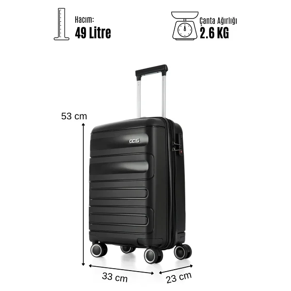 Ççs 5225 Polipropilen Kabin Boy Valiz - Görsel 3