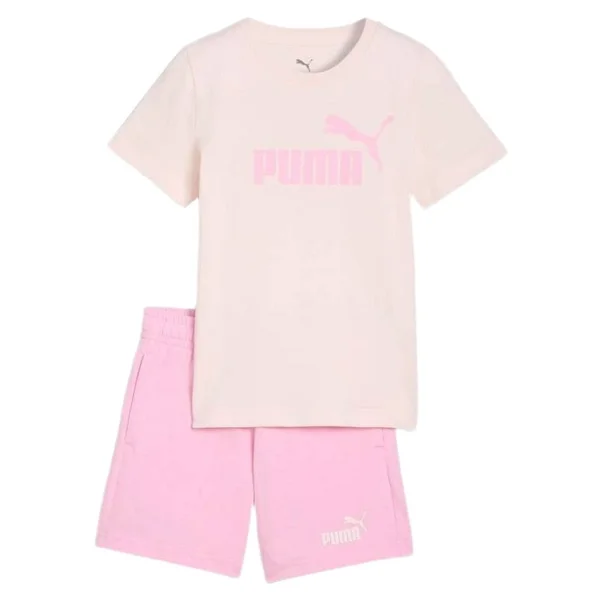 Puma Kız Çocuk Pembe Pamuklu Spor Şortlu Takım 68524021 - Görsel 7