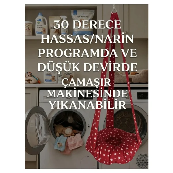 Patiderm Hamak Kedi & Köpek Yatağı - Kırmızı - Görsel 4