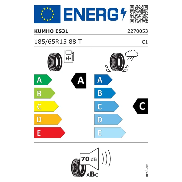 Kumho Ecowing ES31 185/65 R15 88T Yaz Lastiği - Görsel 6
