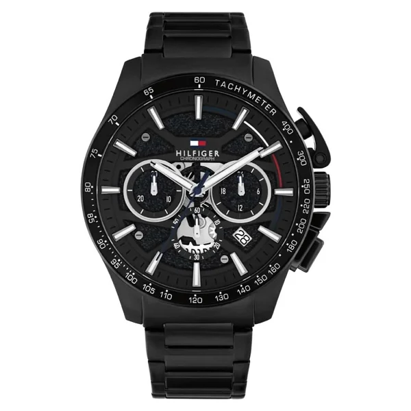 Tommy Hilfiger Bank Th1792262 Çelik Kordon Siyah Erkek Kol Saati - Görsel 4