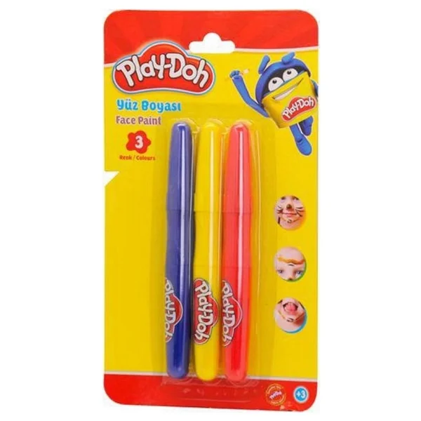 Play-Doh 3 Renk Yüz Boyası - Görsel 5