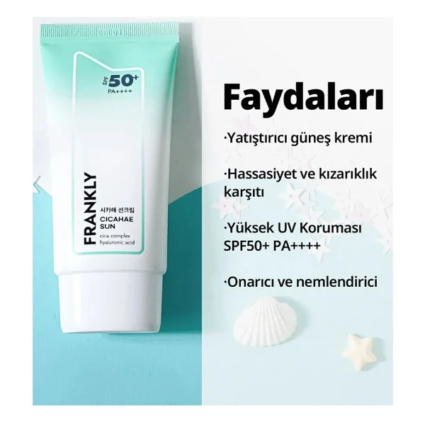 Frankly Cicahae Centella SPF50+ Nemlendirici Güneş Kremi 50 ml - Görsel 3
