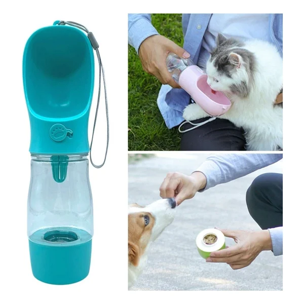 Buffer Taşınabilir Mama Hazneli Evcil Hayvan Suluğu Seyahat Kabı Kilitlenebilen Su Sızdırmaz 380ml - 190 X 220 Cm - Görsel 9