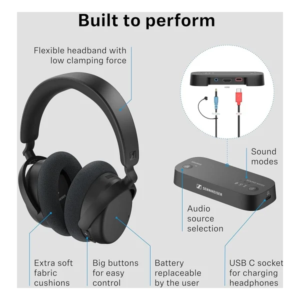 Sennheiser RS 255 Kulak Üstü TV Kulaklığı - Görsel 8