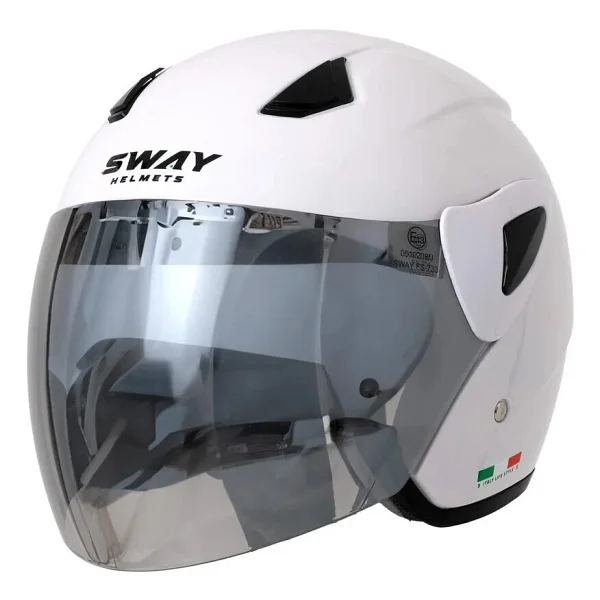 Sway Sw 733 Beyaz Açık Motor Kaskı - Görsel 2