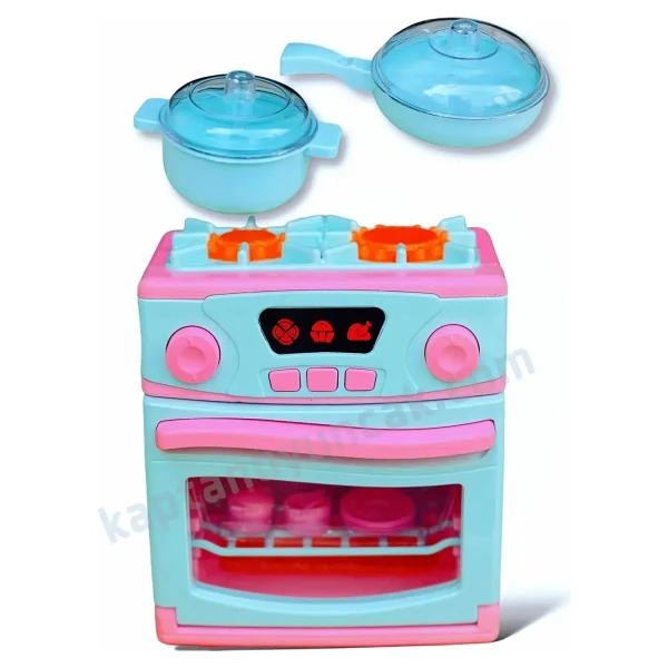 Oydaş Oyuncak Oydaş Pilli Ocaklı Fırın Set Kız Çocuklar İçin 3+ Yaş Pembe Renkli Eğlenceli Oyun Seti - Görsel 8