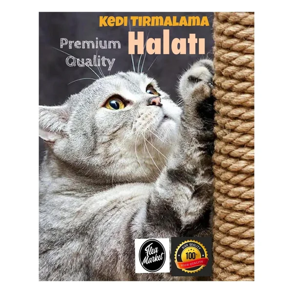 Alfa Tasarım Kedi Tırmalama Ipi Sisal Halat 6 Mm X 10 M - Görsel 4