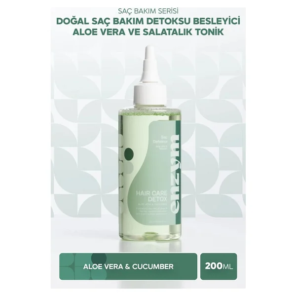 Enzym Cosmetics Aloe Vera Ve Salatalık 200 Ml Saç Toniği - Görsel 5