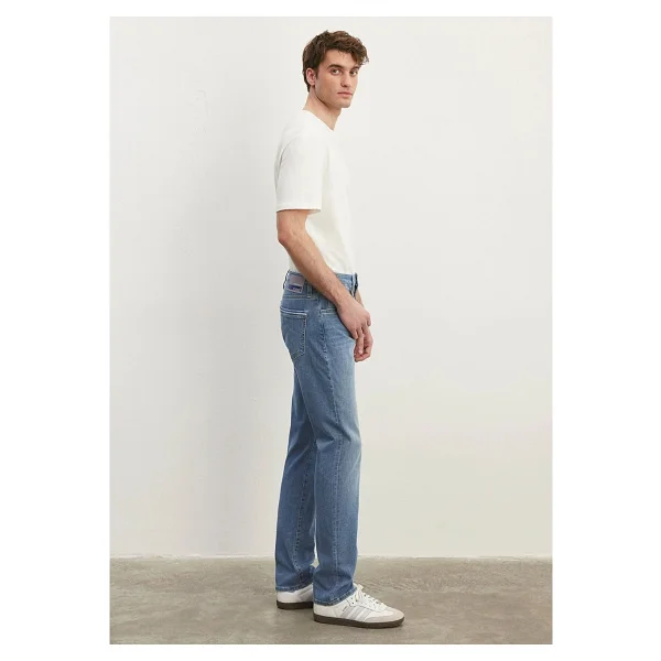 Mavi Marcus Premium Blue 00351-83710 Açık Indigo Mavisi Erkek Straight Jean - Görsel 5