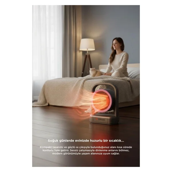 Torima Ht-100 500 W Siyah Masaüstü Fanlı Isıtıcı - Görsel 2