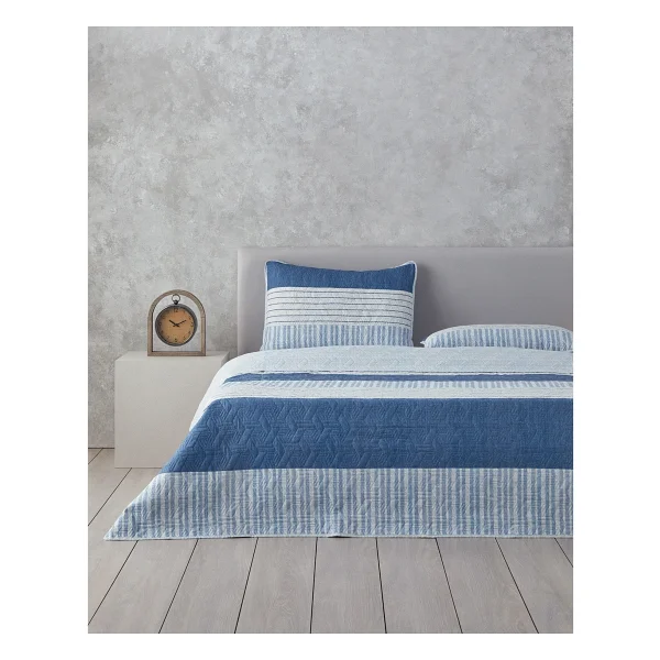 English Home Sleek Stripes Çift Kişilik Yatak Örtüsü Takımı - Görsel 2