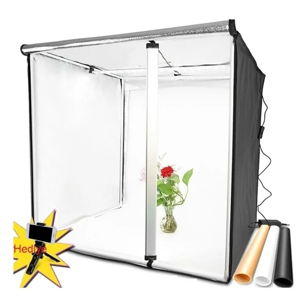 Triline 80x80cm Profesyonel Stüdyo LED Işıklı Ürün Fotoğraf Çekim Çadırı - Görsel 7