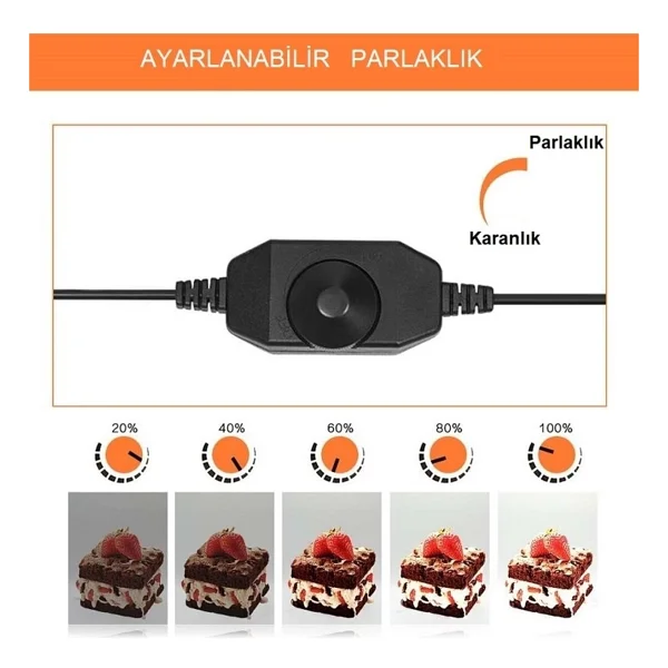 Triline 80x80cm Profesyonel Stüdyo LED Işıklı Ürün Fotoğraf Çekim Çadırı - Görsel 8